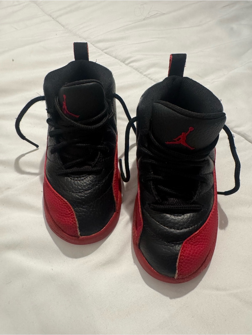 Jordan Kids Black and Red High-Top Sneakers